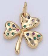 Gold-Fill and Multicolor Shamrock Charm