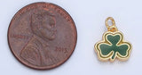 Gold-Filled and Enamel Shamrock Charm