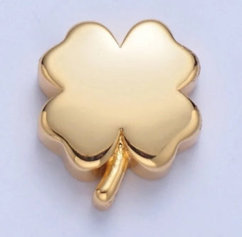 Gold-Filled 4-Leaf Clover Slider Bead Charm