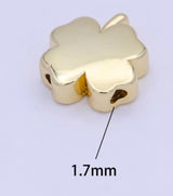 Gold-Filled 4-Leaf Clover Slider Bead Charm