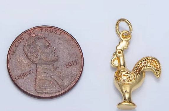 Gold-Filled Rooster Charm