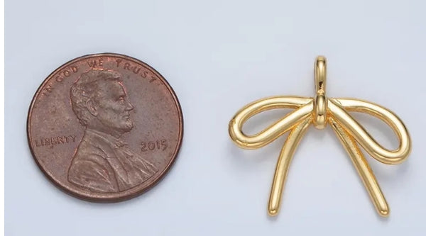 Gold-Filled Bow Charm