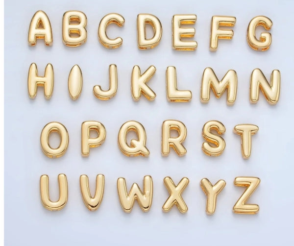 Gold-Filled Alphabet Letter Slider Charm