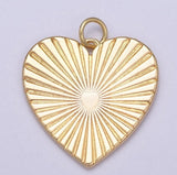 Gold-Filled Sunburst Heart Charm