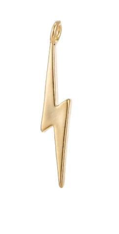 Gold-Filled Lightning Bolt Charm, 22mm