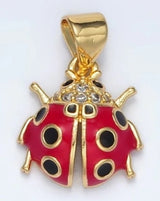 Gold-Filled and Enamel Ladybug Charm