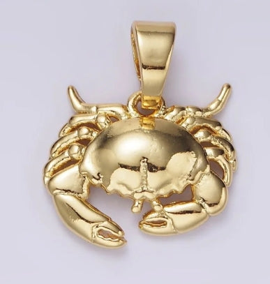 Gold-Filled Crab Charm