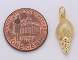 Gold-Filled Dotted Conch Shell Charm