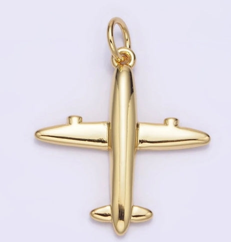 Gold-Filled Airplane Charm