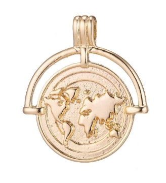 Gold-Filled World Traveller Medallion Charm