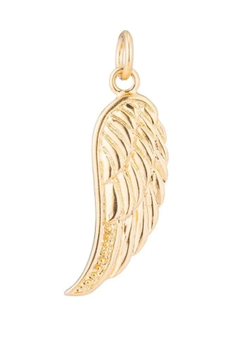 Gold Filled Angel Wing Charm, 32 mm