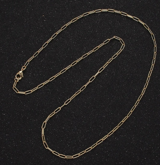 'The Skinny' Gold-Filled Paperclip Chain Necklace