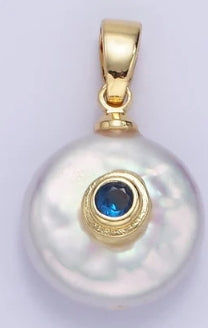 Gold-Fill, Freshwater Pearl, and CZ Birthstone Charm