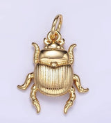 Gold-Filled Scarab Beetle Charm