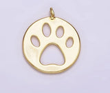 Gold-Filled Paw Print Charm