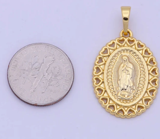 Gold-Filled Virgin Mary Charm