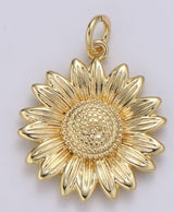 Gold-Filled Sunflower Charm